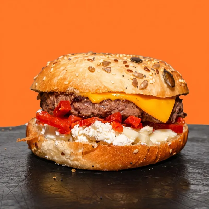 Burger CMC (Chèvre, Miel, Chorizo), Chez Magda